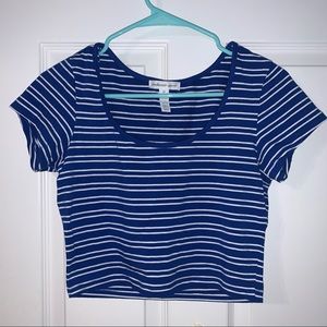 Cropped striped shirt